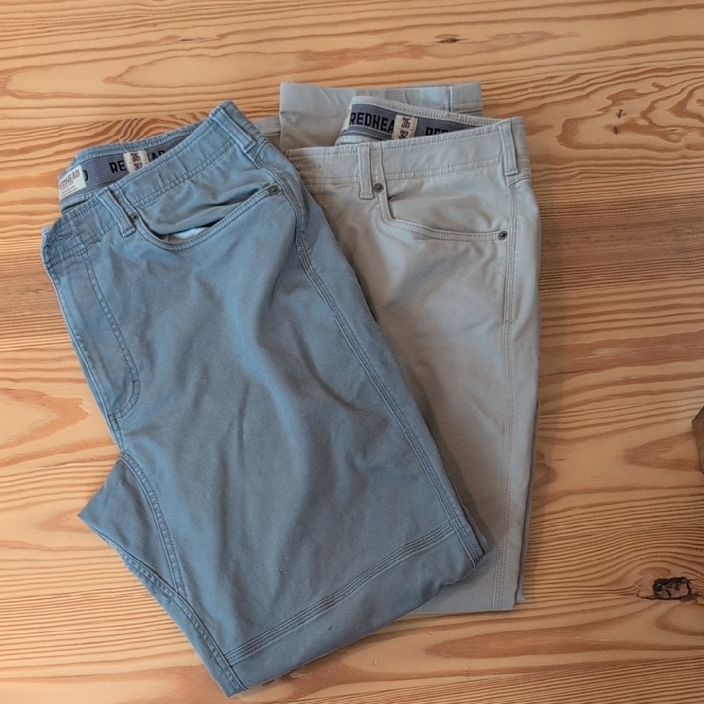 Redhead Men's Grey and Tan Pants- Set of 2